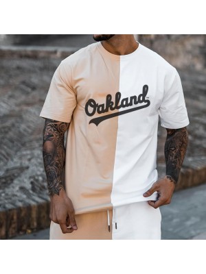 Men's Dual Block Color T-Shirt HE1403-02-01