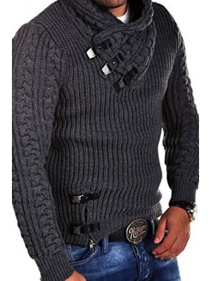 Men's Stand Collar Winter Warm Casual Collar Sweater