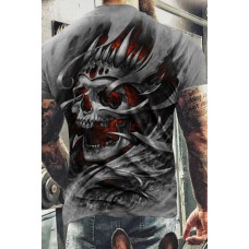 Halloween Skull Print T-shirt