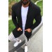 Men's Long-sleeved Cardigan Lapel Sweater Top