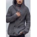 Men's Casual Solid Color Hooded Sweater Jacket